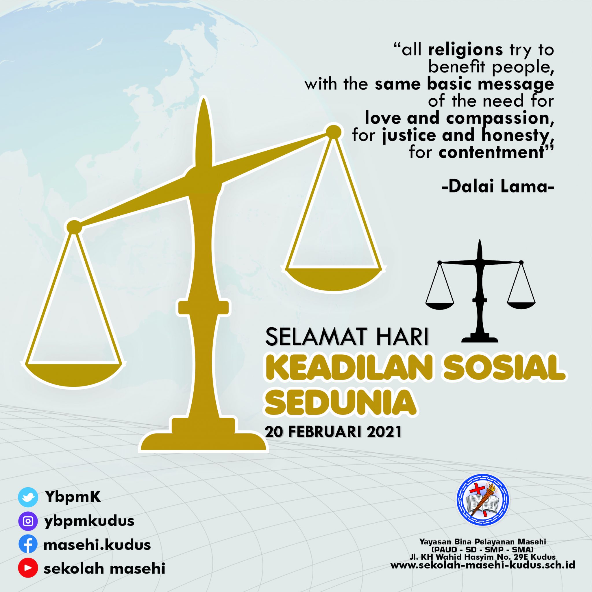 Selamat Hari Keadilan Sosial Sedunia - Sekolah Masehi Kudus