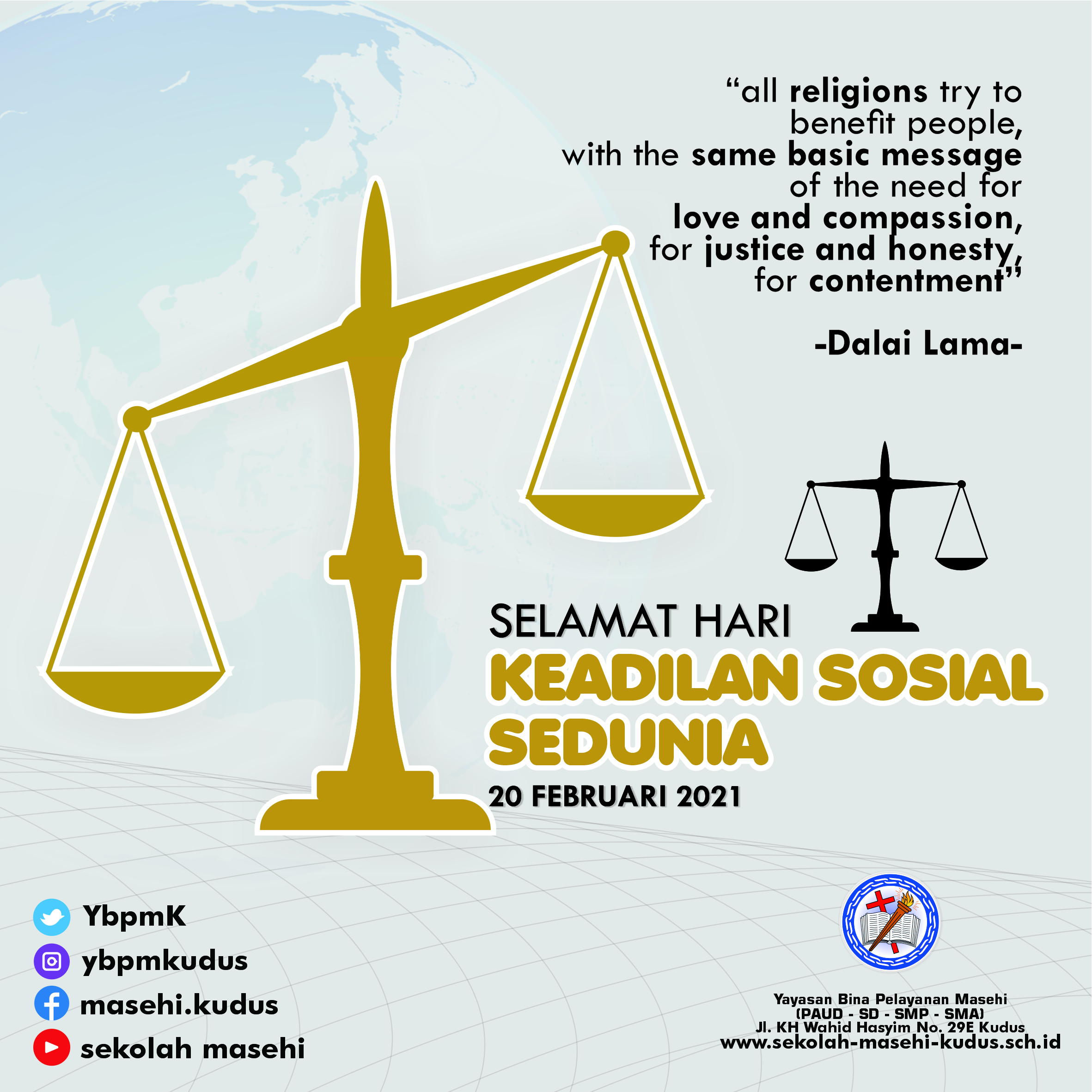 Selamat Hari Keadilan Sosial Sedunia