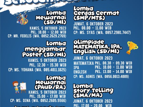 LOMBA DALAM RANGKA HUT 69 SEKOLAH MASEHI KUDUS